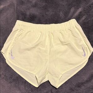 Nike Women's Bright Yellow/Green Athletic Running Shorts